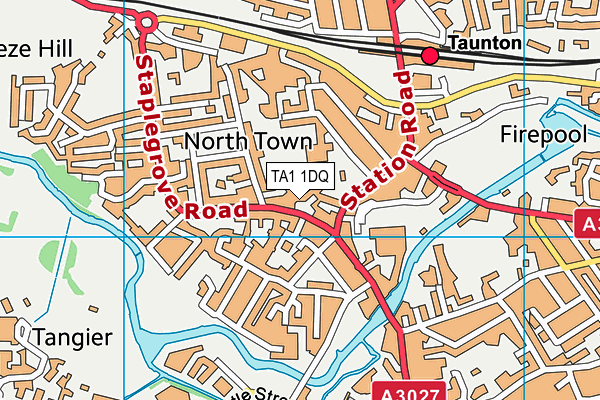 TA1 1DQ map - OS VectorMap District (Ordnance Survey)