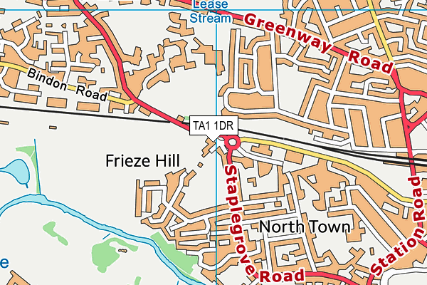 TA1 1DR map - OS VectorMap District (Ordnance Survey)