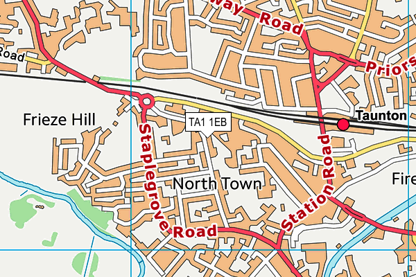 TA1 1EB map - OS VectorMap District (Ordnance Survey)