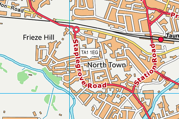 TA1 1EG map - OS VectorMap District (Ordnance Survey)