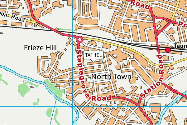 TA1 1EL map - OS VectorMap District (Ordnance Survey)