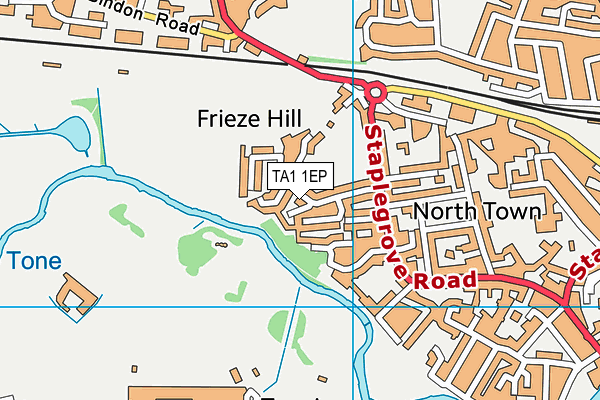 TA1 1EP map - OS VectorMap District (Ordnance Survey)