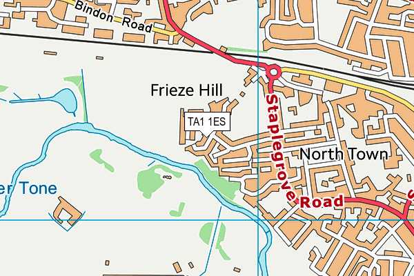 TA1 1ES map - OS VectorMap District (Ordnance Survey)