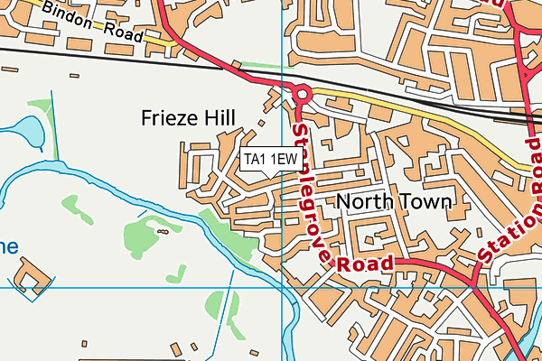 TA1 1EW map - OS VectorMap District (Ordnance Survey)