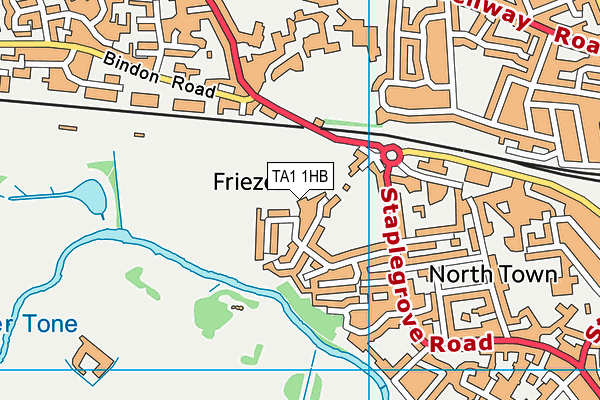 TA1 1HB map - OS VectorMap District (Ordnance Survey)