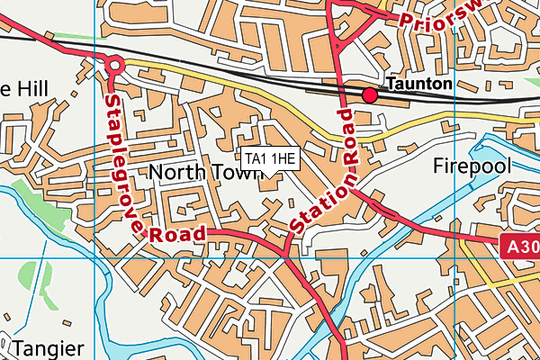 TA1 1HE map - OS VectorMap District (Ordnance Survey)