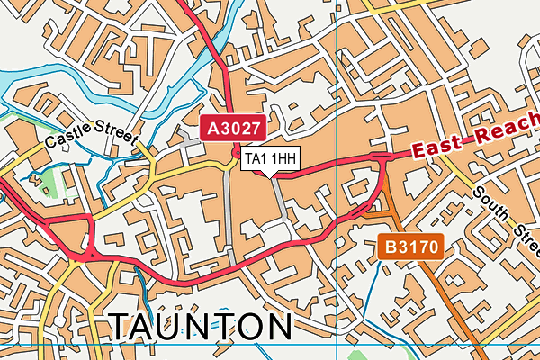 TA1 1HH map - OS VectorMap District (Ordnance Survey)