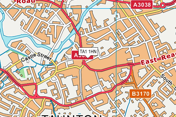 TA1 1HN map - OS VectorMap District (Ordnance Survey)