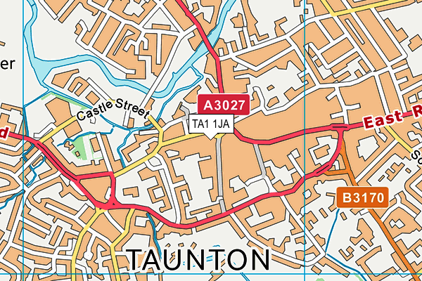 TA1 1JA map - OS VectorMap District (Ordnance Survey)