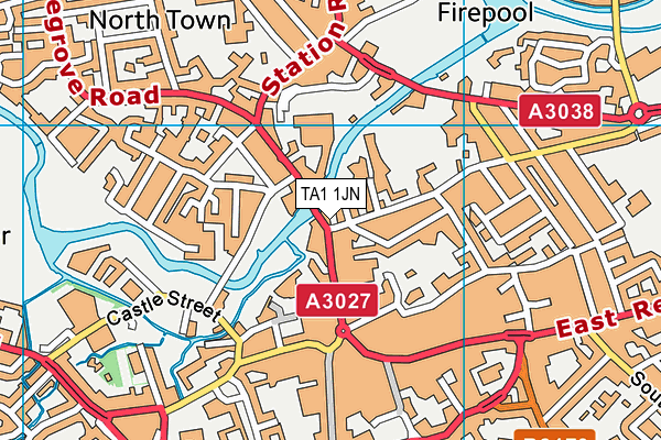 TA1 1JN map - OS VectorMap District (Ordnance Survey)