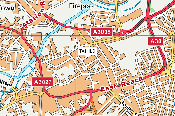 TA1 1LD map - OS VectorMap District (Ordnance Survey)