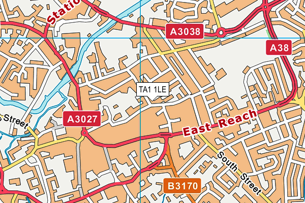 TA1 1LE map - OS VectorMap District (Ordnance Survey)