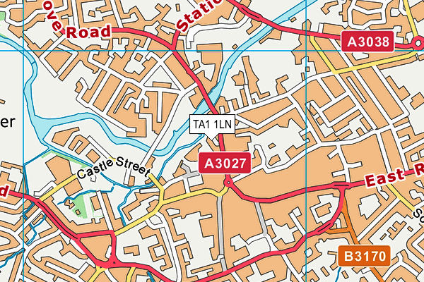 TA1 1LN map - OS VectorMap District (Ordnance Survey)