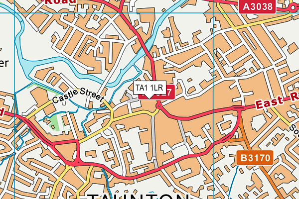 TA1 1LR map - OS VectorMap District (Ordnance Survey)