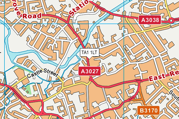 TA1 1LT map - OS VectorMap District (Ordnance Survey)