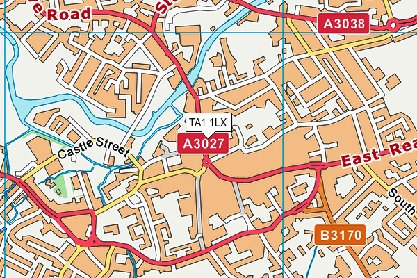 Snap Fitness (Taunton) map (TA1 1LX) - OS VectorMap District (Ordnance Survey)