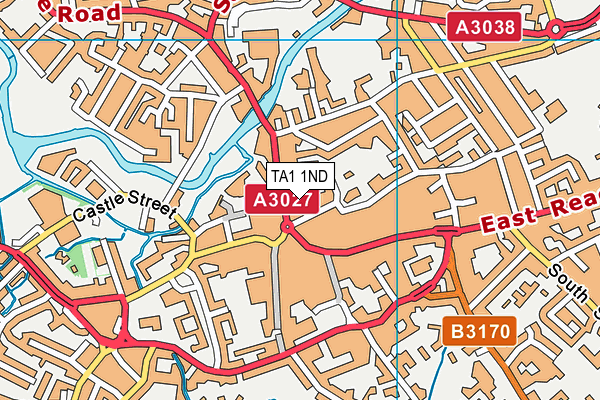 TA1 1ND map - OS VectorMap District (Ordnance Survey)