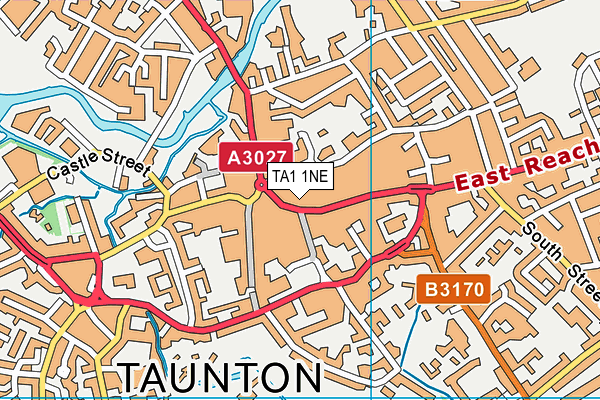 TA1 1NE map - OS VectorMap District (Ordnance Survey)