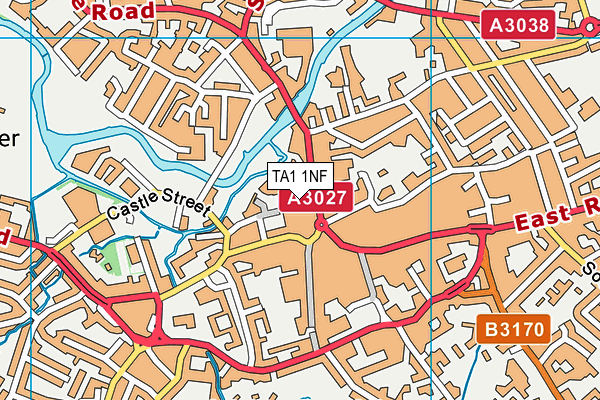 TA1 1NF map - OS VectorMap District (Ordnance Survey)