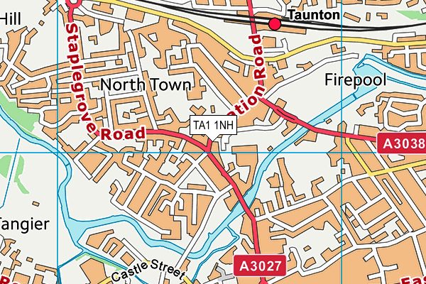 TA1 1NH map - OS VectorMap District (Ordnance Survey)