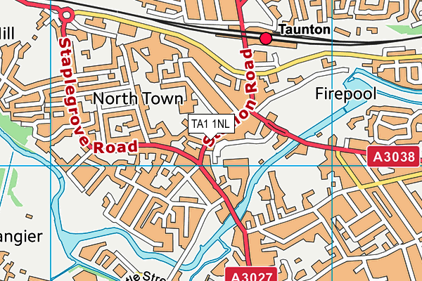 TA1 1NL map - OS VectorMap District (Ordnance Survey)