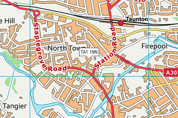 TA1 1NN map - OS VectorMap District (Ordnance Survey)