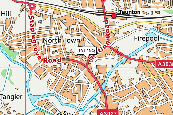 TA1 1NQ map - OS VectorMap District (Ordnance Survey)