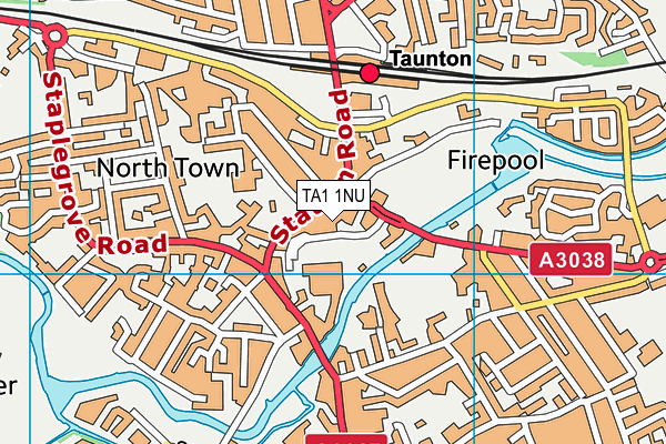 TA1 1NU map - OS VectorMap District (Ordnance Survey)