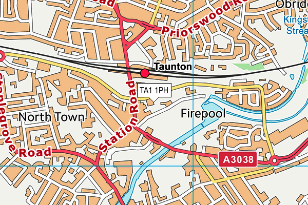 TA1 1PH map - OS VectorMap District (Ordnance Survey)