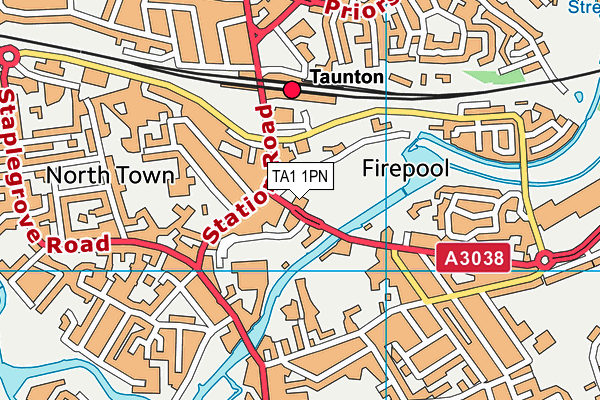 TA1 1PN map - OS VectorMap District (Ordnance Survey)