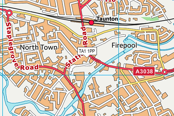 TA1 1PP map - OS VectorMap District (Ordnance Survey)