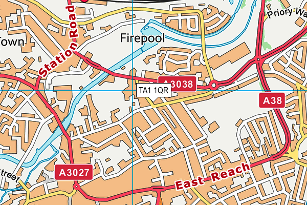 TA1 1QR map - OS VectorMap District (Ordnance Survey)