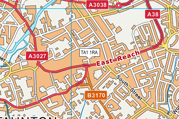 TA1 1RA map - OS VectorMap District (Ordnance Survey)