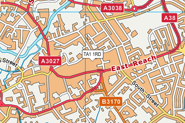 TA1 1RD map - OS VectorMap District (Ordnance Survey)