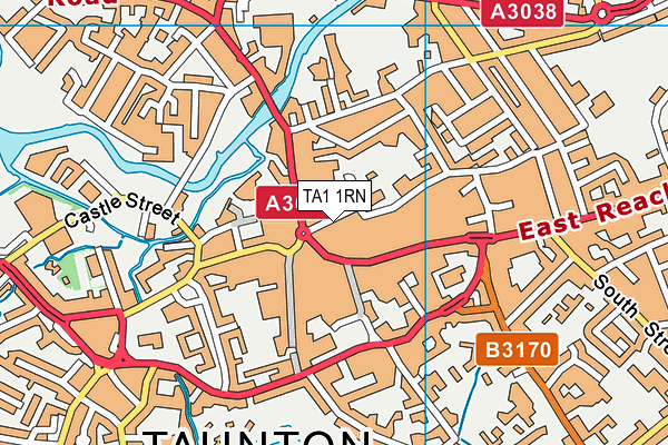 TA1 1RN map - OS VectorMap District (Ordnance Survey)