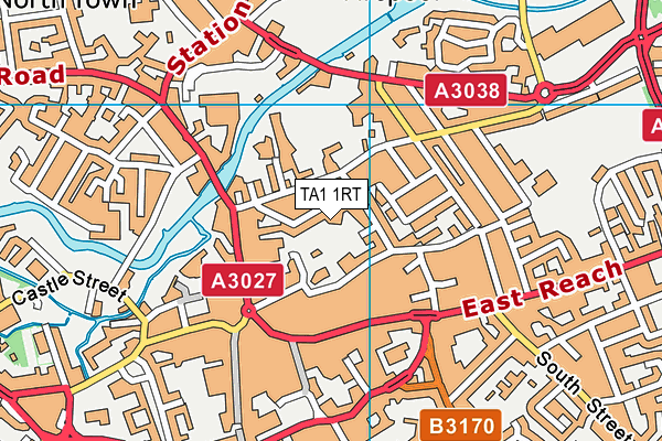 TA1 1RT map - OS VectorMap District (Ordnance Survey)