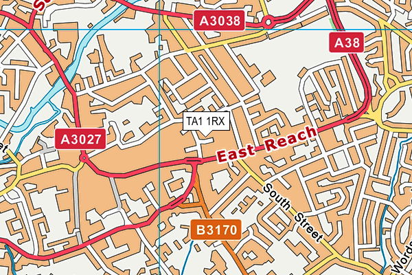 TA1 1RX map - OS VectorMap District (Ordnance Survey)