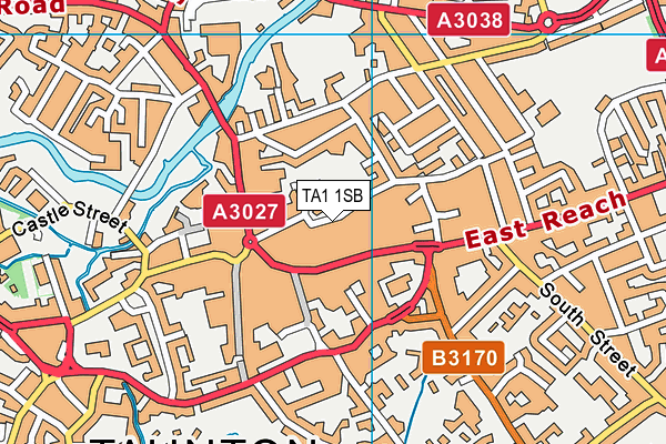 TA1 1SB map - OS VectorMap District (Ordnance Survey)