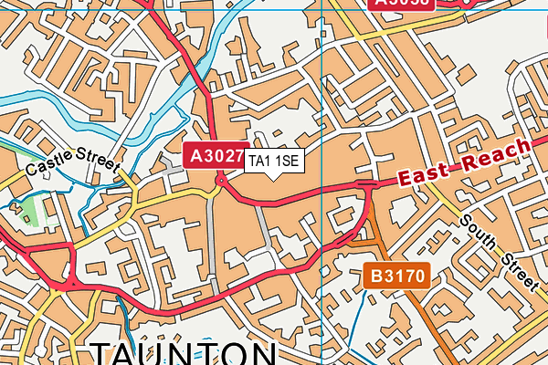 TA1 1SE map - OS VectorMap District (Ordnance Survey)