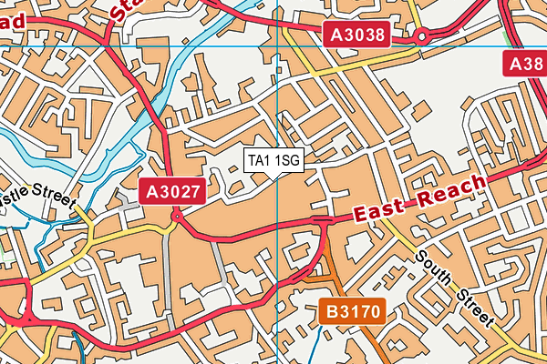 TA1 1SG map - OS VectorMap District (Ordnance Survey)