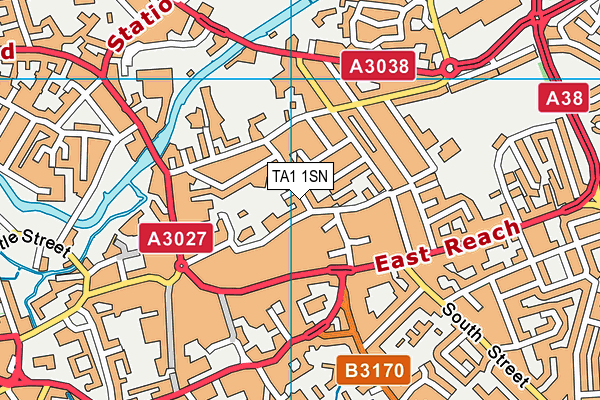 TA1 1SN map - OS VectorMap District (Ordnance Survey)