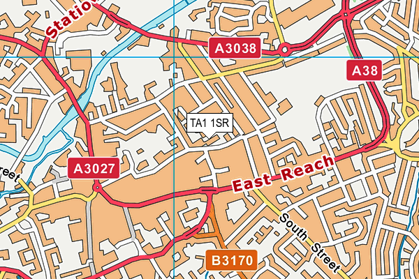 TA1 1SR map - OS VectorMap District (Ordnance Survey)