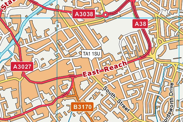 TA1 1SU map - OS VectorMap District (Ordnance Survey)