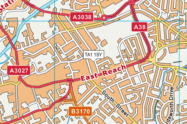 TA1 1SY map - OS VectorMap District (Ordnance Survey)