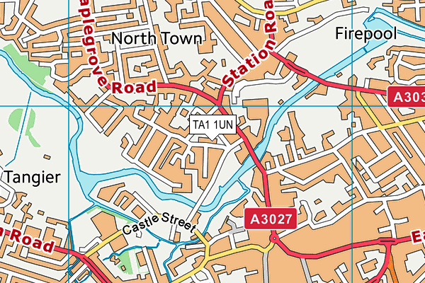 TA1 1UN map - OS VectorMap District (Ordnance Survey)