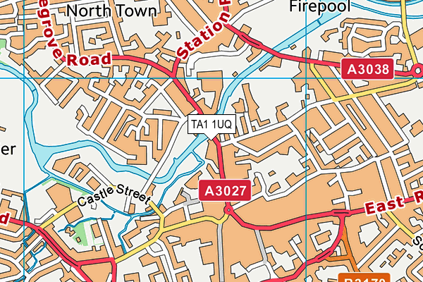 TA1 1UQ map - OS VectorMap District (Ordnance Survey)