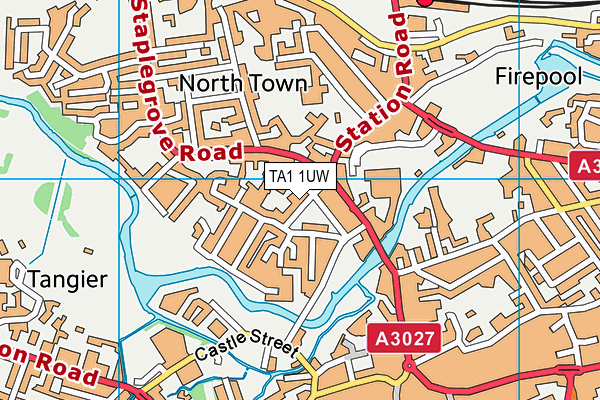 TA1 1UW map - OS VectorMap District (Ordnance Survey)