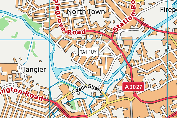 TA1 1UY map - OS VectorMap District (Ordnance Survey)