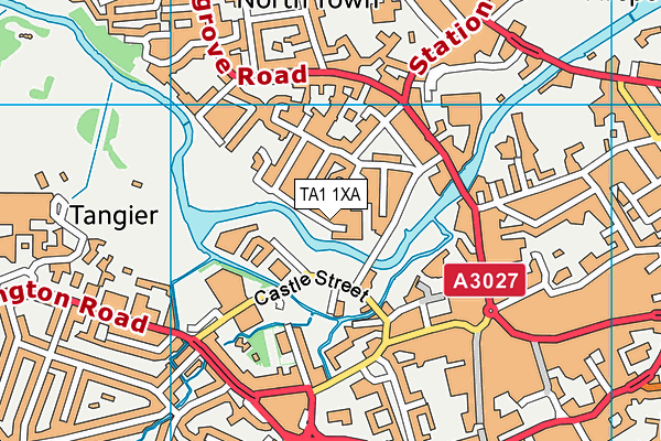 TA1 1XA map - OS VectorMap District (Ordnance Survey)