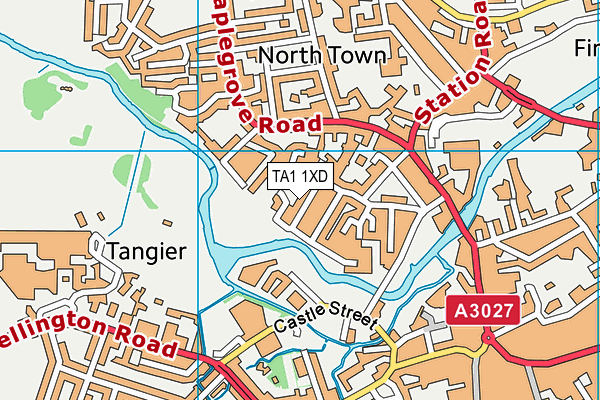 TA1 1XD map - OS VectorMap District (Ordnance Survey)